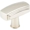 Jeffrey Alexander 1-9/16" Overall Length Polished Nickel Rectangle Delgado Cabinet Knob 519NI - alternate 1